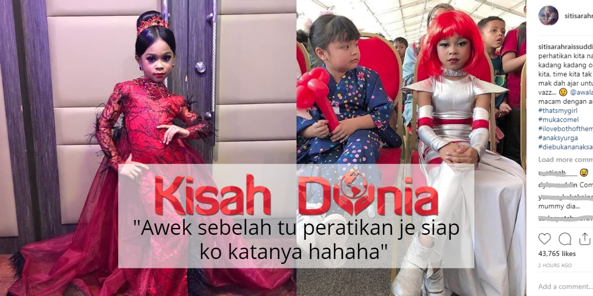 Lara Alana Jeling Siti Sarah Versi Junior, Kapsyen Win Ini Bikin Ramai Tertipu! 8