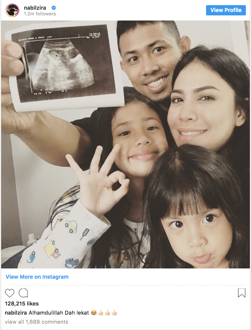 “Alhamdulillah Dah Lekat” – Nabil Bakal Timang Anak Ketiga