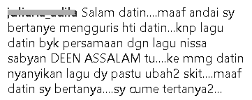 “Rajinkan Diri Baca Caption…”- Datin Shahida Nyanyi Lagunya, Tapi Peminat Bidas Netizen Tanya Pasal ‘Nissa Sabyan’ ?