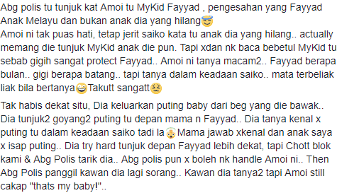 “Amoi Ni Cakap Anak Dia Hilang, Fayyad Anak Dia” – Ibu Serik Anak Kena Tarik Dengan Orang Asing