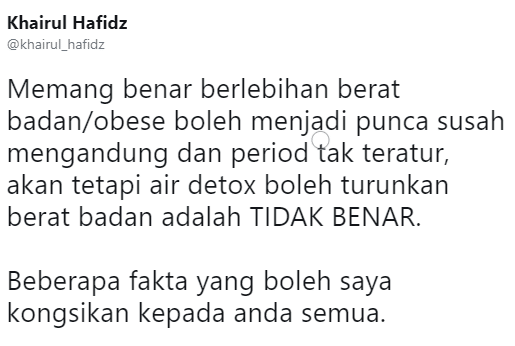 Fakta Tentang Air Detox Boleh Turunkan Berat Badan Adalah Tidak Benar?