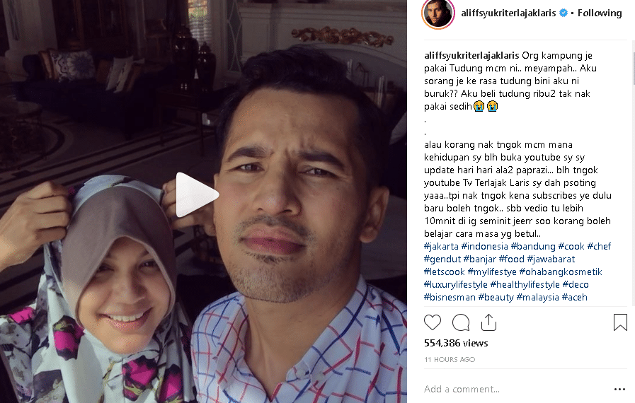 [VIDEO] “Orang Kampung Je Pakai Tudung Mcm Ni..Menyampah…”-Aliff Syukri Rasa Tudung Isteri ‘Buruk’ Dikritik Ramai?