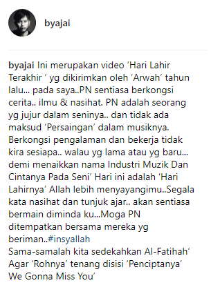 [VIDEO] Sebaknya! Sempena Hari Lahir Allahyarham Pak Ngah, Ajai Kongsi Rakaman ‘Hari Lahir Terakhir’