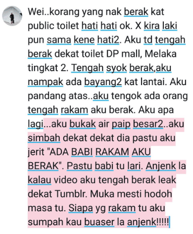 Bahaya ‘Tiny Hole’ Di Tandas Awam. Lelaki Melepas Hajat Pun Kena Rakam!