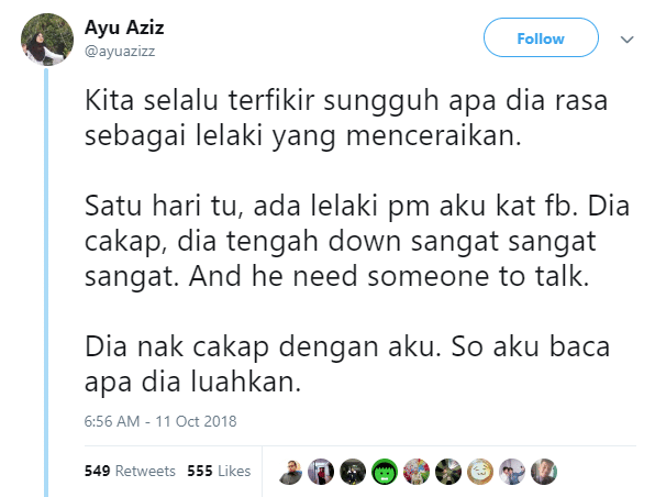 “Lelaki Lagi ‘Sedih’ Kitorang Dulu Yang Akad Nikah End Up Kitorang Juga Lafazkan Cerai” – Suami