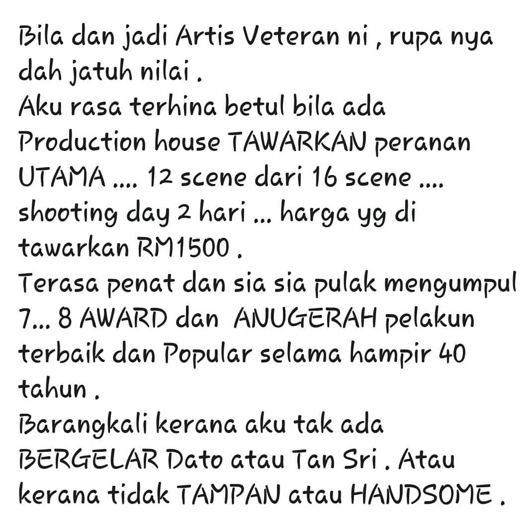 “Bila Kayu Lebih Popular…” – Jalil Hamid Luah Rasa Terhina Jadi Artis Veteran