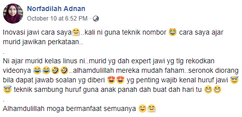 [VIDEO] “Alhamdulillah Mereka Mudah Faham” – Guna Teknik Nombor, Guru Ini Inovasikan Cara Murid Jawikan Perkataan