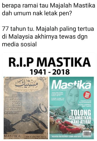 Terkini! Selepas 77 Tahun Hiburkan Peminat, Mastika Akhirnya Umum Naskah Akhir