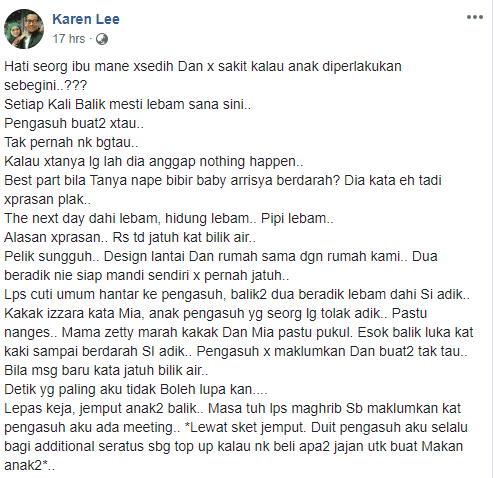 Setiap Kali Balik Mesti Lebam Sana Sini, Bila Ditanya.. Selamba Jawapan!