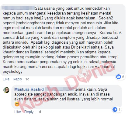 Perkongsian Masalah Mental dan Kemurungan, Respon Yang Diterima Mengejutkan