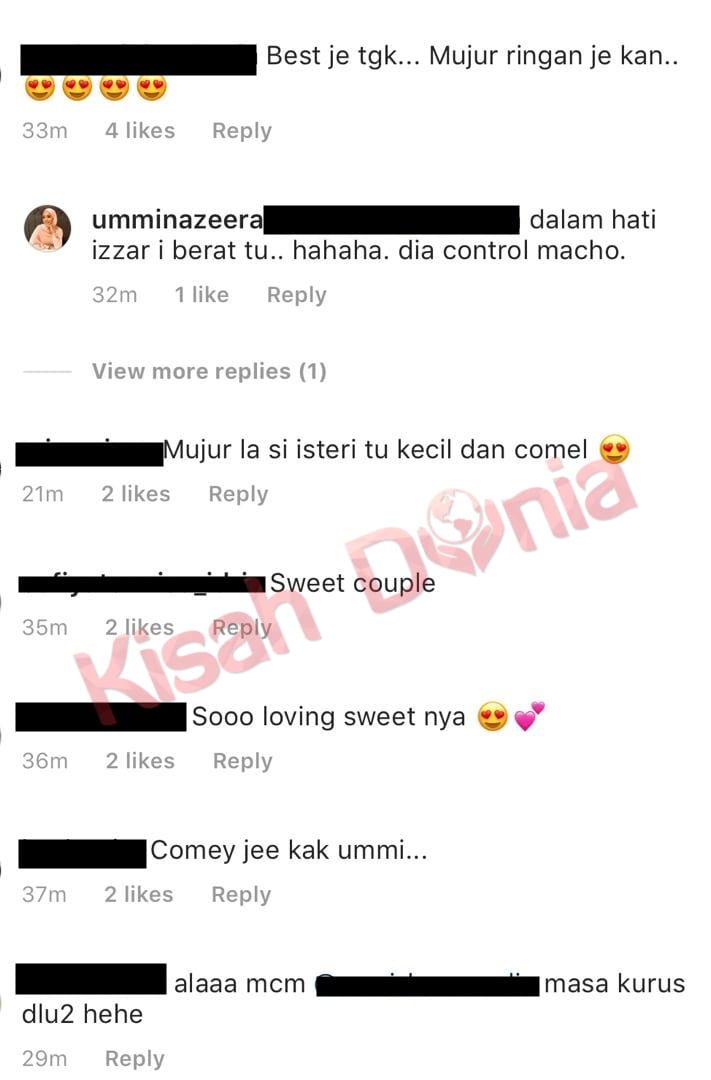 ‘So Sweet’- Dukung Ummi Nazeera, Netizen Puji Sifat Terpuji Izzar