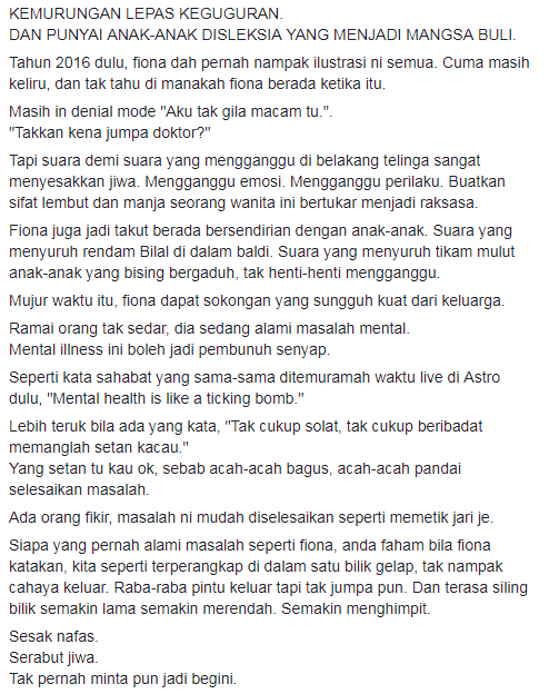 Perkongsian Masalah Mental dan Kemurungan, Respon Yang Diterima Mengejutkan