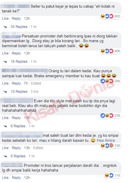 ‘Sampai Luar Kedai’-Promoter Panik Pelanggan Lari Bawa Kasut Jadi Tumpuan Ramai