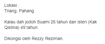 Wanita 49 Tahun Berkahwin Dengan Lelaki 26 Tahun Cetus Perhatian Netizen