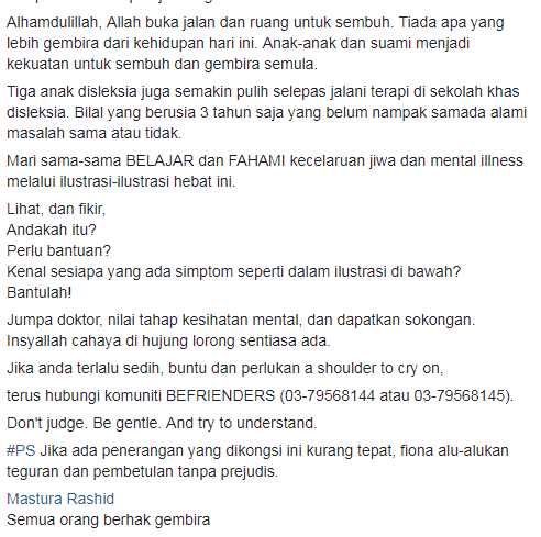 Perkongsian Masalah Mental dan Kemurungan, Respon Yang Diterima Mengejutkan