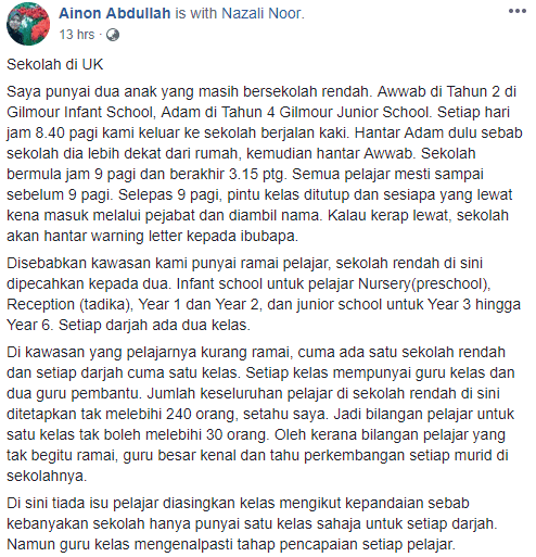 Kongsi Sistem Pelajaran Di UK, Wanita Melayu Ini Jadi Panduan Ramai