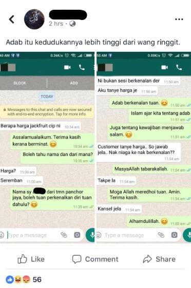 Enggan Berkenalan, Diaibkan Pula Di FB – Wanita Ini Marah Sikap Peniaga Online