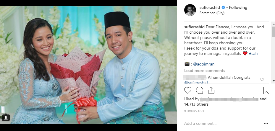 Sufie Rashid Kini Tunangan Orang Setelah Jalin Cinta Selama 2 Tahun