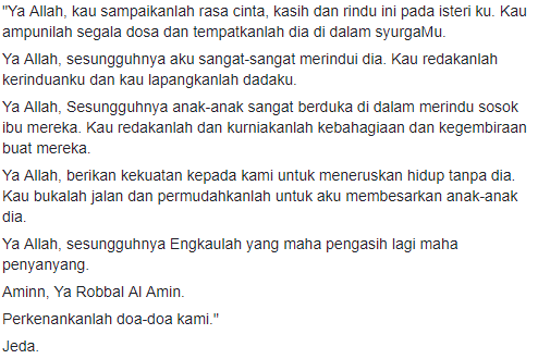 ‘Maafkan I Jarang Cakap Sayang & Rindu’-Luahan Bapa 3 Anak Kehilangan Isteri