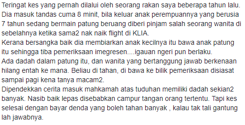 Wanita Kongsi Peristiwa Ngeri Di Lapangan Terbang, Kanak-Kanak Jadi Fokus Utama