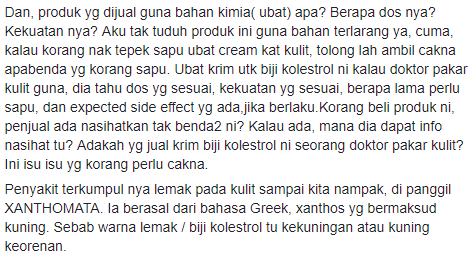 Doktor Beri Peringatan Jangan Mudah Beli Produk Untuk Disapu Di Biji Kolestrol