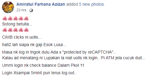 Login Tak Sampai 5 Minit Terus Logout, Dapat SMS Duit Kena Potong Sampai Licin