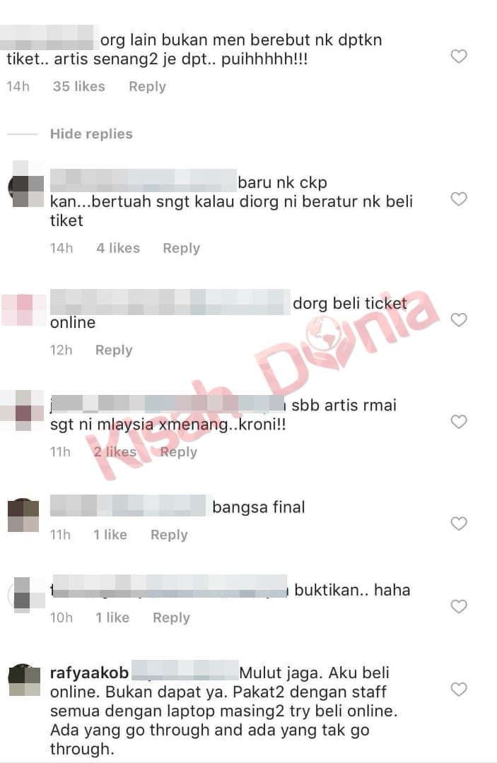 “Artis Senang Je Dapat”-Raf Yaakob Selar Komen Mengenai Tiket Final Bola