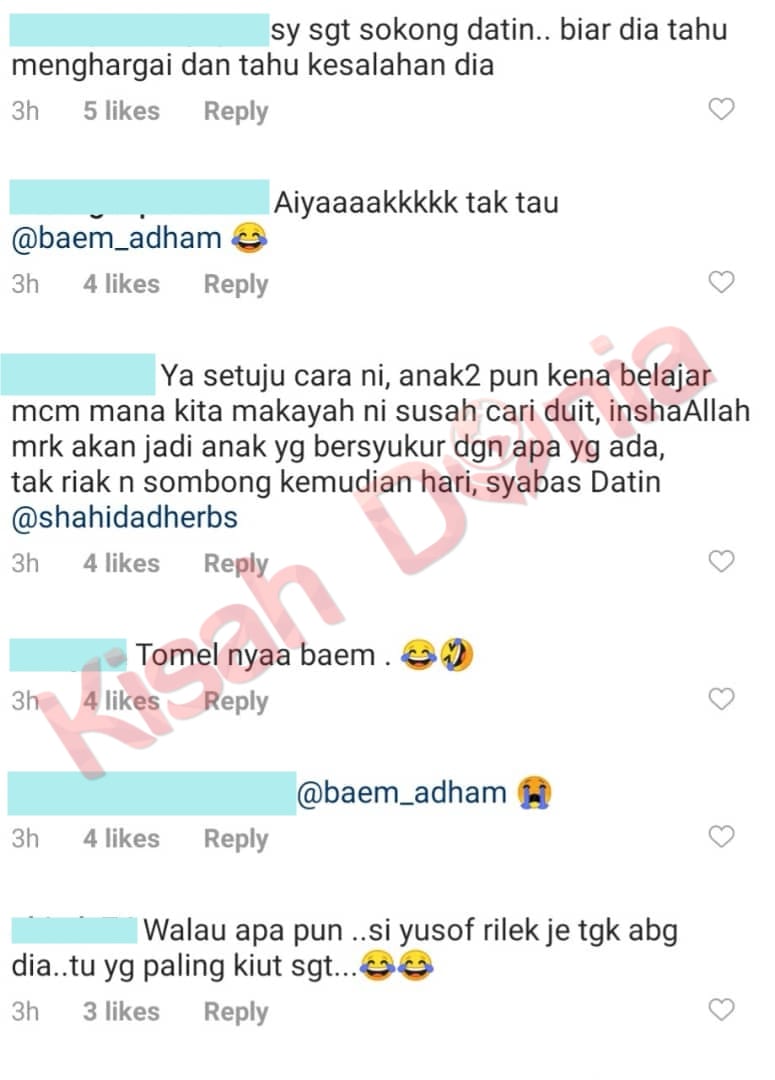 ‘Walau Kaya Tetap Ajar Anak Berjimat’- Datin Shahida Didik Anak Dipuji Netizen