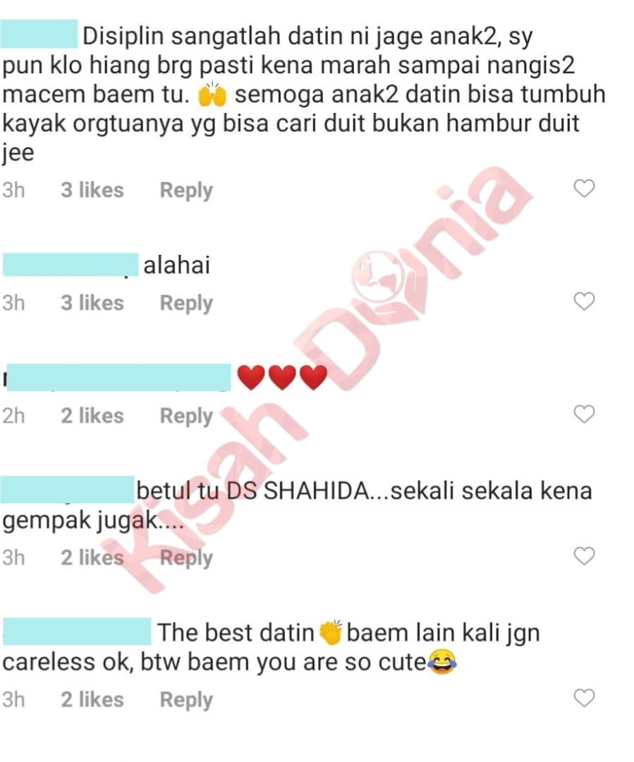 ‘Walau Kaya Tetap Ajar Anak Berjimat’- Datin Shahida Didik Anak Dipuji Netizen