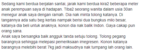 Wanita Kongsi Peristiwa Ngeri Di Lapangan Terbang, Kanak-Kanak Jadi Fokus Utama