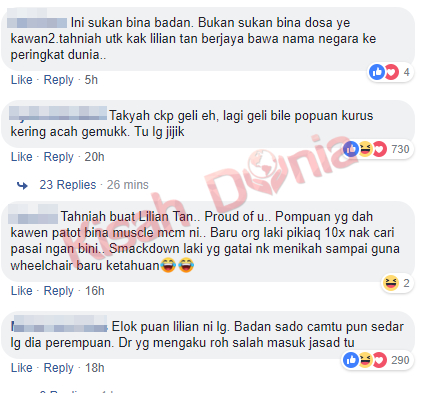 Lilian Tan Kekal Gelaran Juara Kejohanan Bina Badan Dunia Kali Keempat