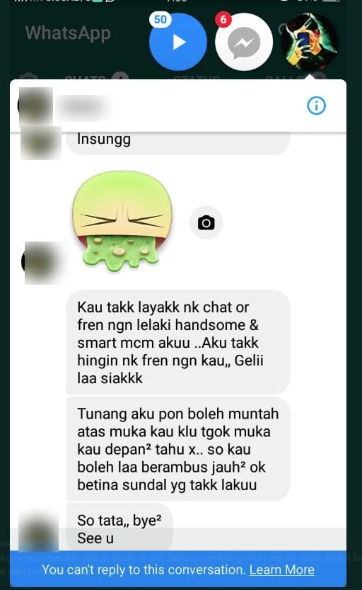 “Kau Tak Layak Nak Kawan Dengan Lelaki Handsome & Smart Macam Aku…”