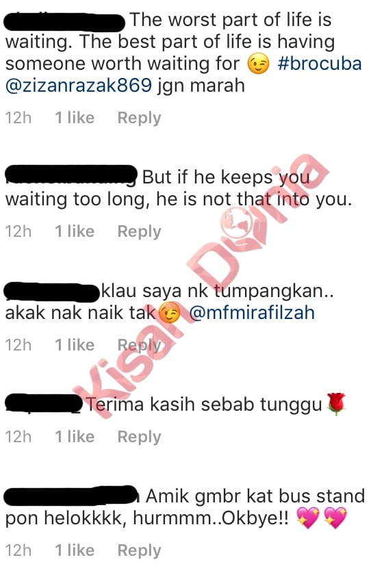 “Saya Tak Suka Menunggu..”- Mira Filzah Bagi Hint Lagi Dekat Zizan Razak?