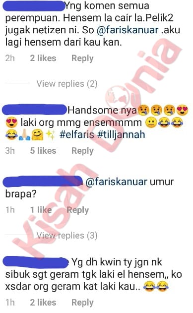 [FOTO] “Hensem Betul Suami Orang” – IG Faris Jadi Tempat Wanita Cuci Mata Pula