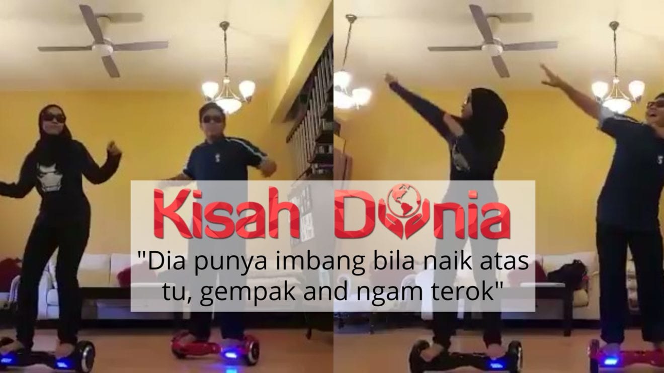  VIDEO Gempak Terok Tarian 2 Beradik Atas Hoverboard  