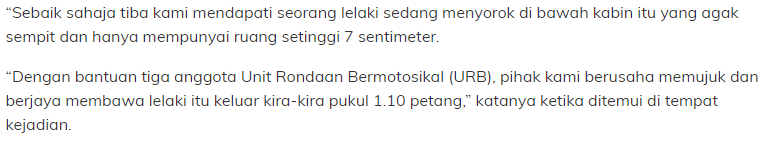 Stress Gaduh Dengan Awek, Lelaki Ini Nekad Sembunyi Bawah Kontena! Rupanya…