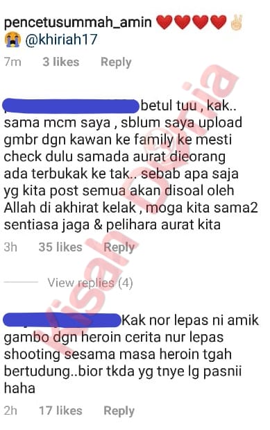 “Syurga Tak Murah Dik” – Noorkhiriah Jelas Tak Kongsi Foto Pelakon Lain Nur 2