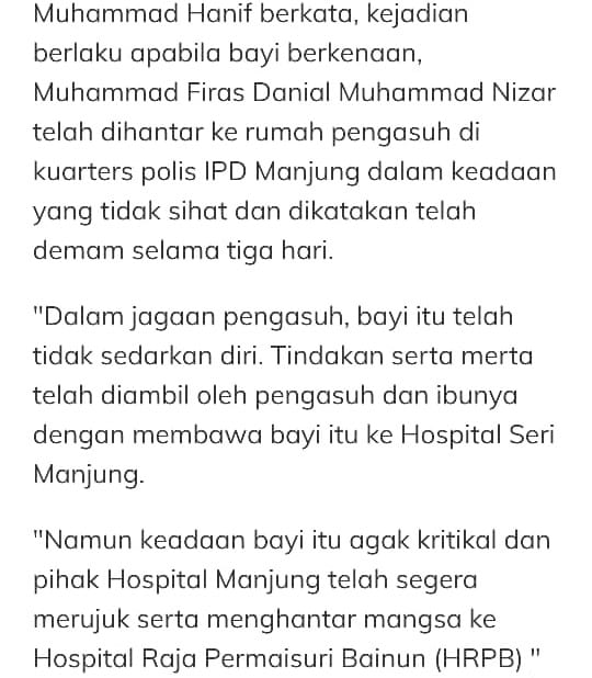 Firas MeninggaI Bukan Sebab Pengasuh, Tapi Kerana Sikap Leka Ibu Bapa?