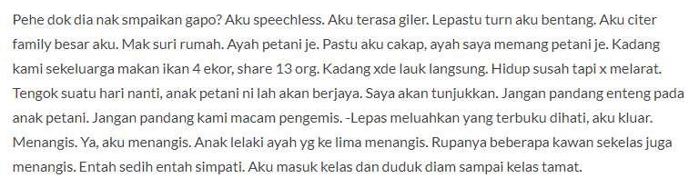 “Dah Tau Miskin Beranak Ramai Kenapa?”- Kecewa Dihina Guru Anak Petani Nekad…