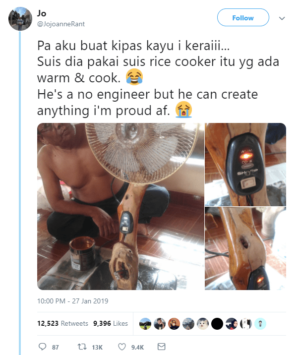 Persis ‘Phunsuk Wangdu 3 Idi0ts’, Suis Rice Cooker Pun Boleh Jadi Kipas Angin