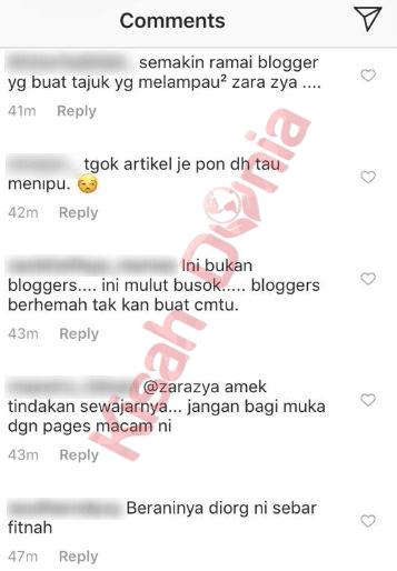 “Padam Atau Saman Fitnah!” – Zara Zya Bengang Blogger Buat Publisiti Murahan