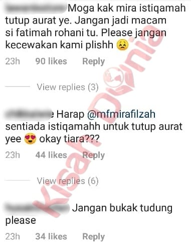 “At Least Tutuplah Dada…” – Mira Filzah Bersuara Bila Imej Ditegur Netizen