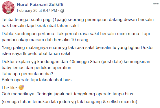 Overdue Sampai 41 Minggu, Suami Tergamak Minta Doktor Bed4h Isteri Tanpa Bius!