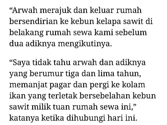 Merajuk Lari Dari Rumah, Budak 8 Tahun Terjatuh & Lem4s Dalam Kolam Ikan!