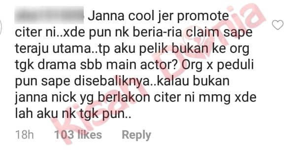 “Takde Pun Beria Claim”- Peminat Mula Banding Janna Nick Dengan ‘Pihak’ Di Sana