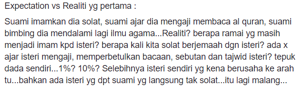 Ini 3 Expectation VS Reality Wanita Sebelum & Selepas Bergelar Isteri!