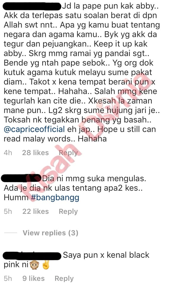 “Dakwah Hebat Tapi…” – Isu BlackPink, Abby Abadi Balas Pedas Teguran Caprice