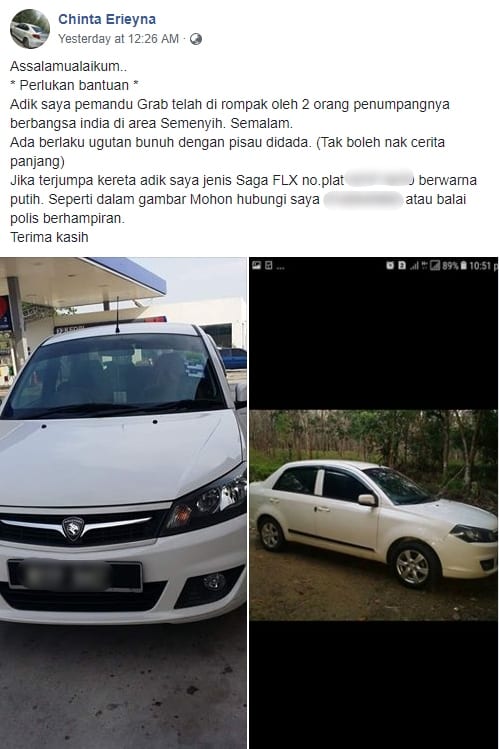 Penyamun Belasah & Ugut Letak Dad4h, Kakak Pemandu Grab Dedah Kisah Sebenar!