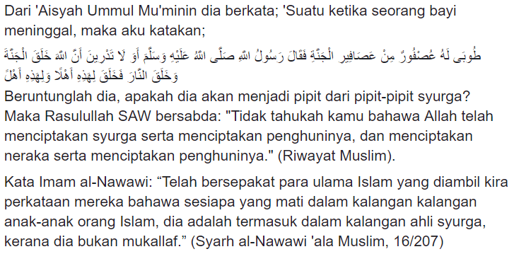 “Apa Dosa Si Anak Kecil..” – Coretan Mufti Buat Allahyarham Adik Aisyah Aleya