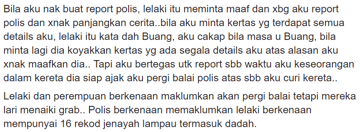 Suspek Dakwa Kereta Wanita Ini Miliknya, Bila Tunjuk Bukti Ini Pula Dilakukan..